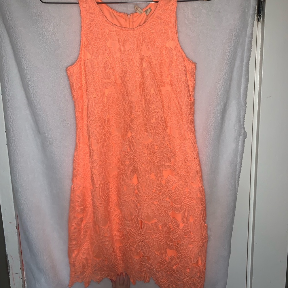 orange sleeveless Japna dress